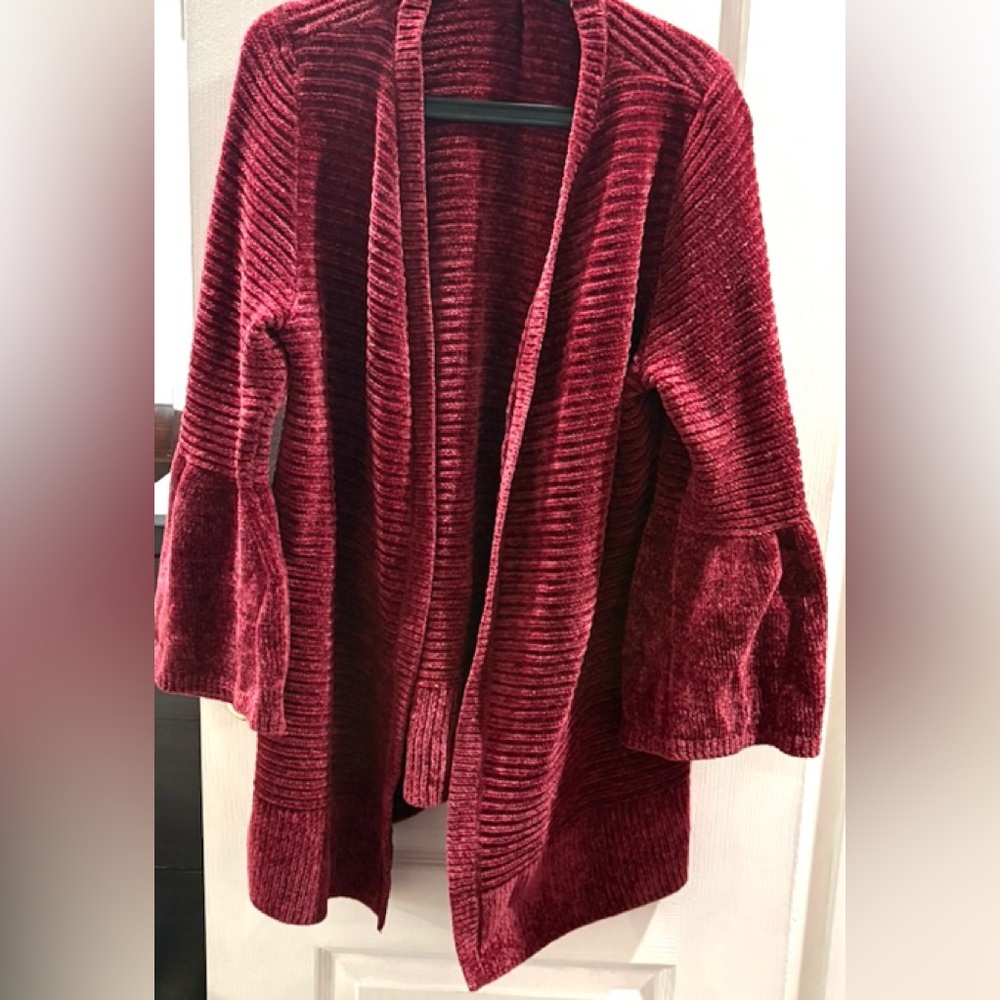 LC Lauren Conrad Rich Burgundy Cardigan